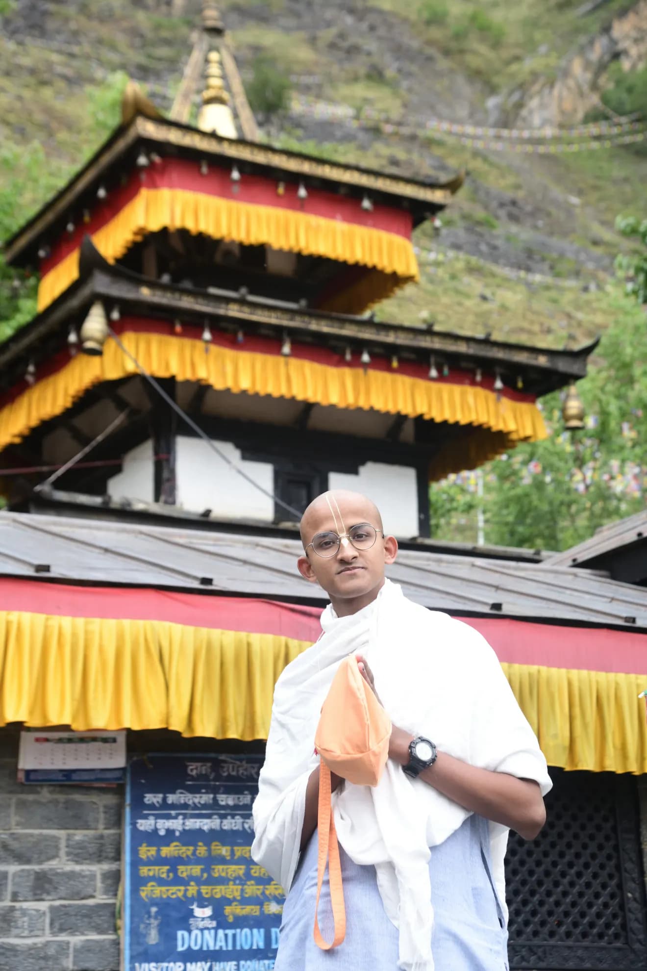 ISKCON pilgrimage group at Muktinath