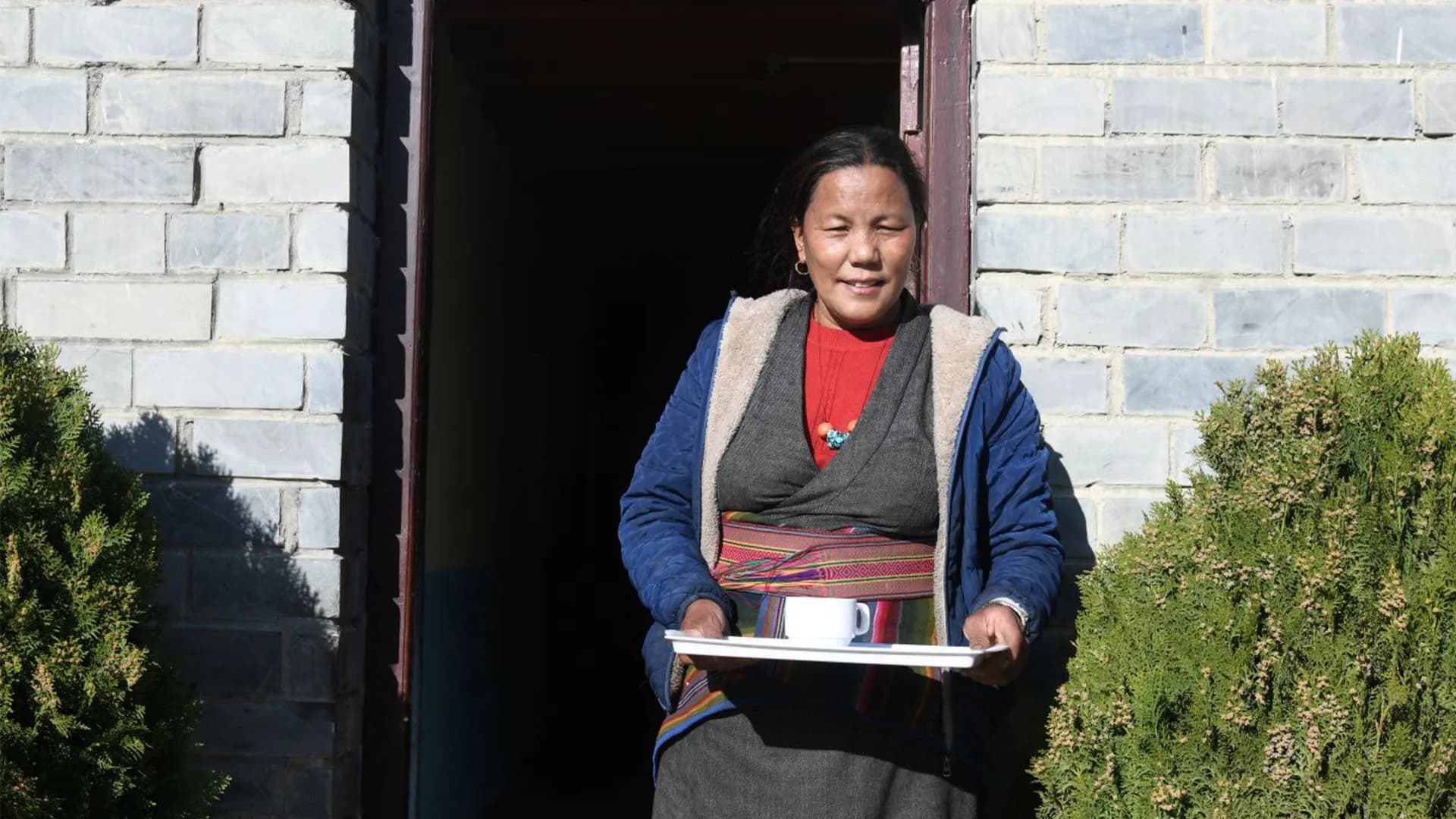 Debyani Tours team welcoming guests at Kagbeni